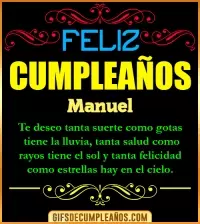 Frases de Cumpleaños Manuel